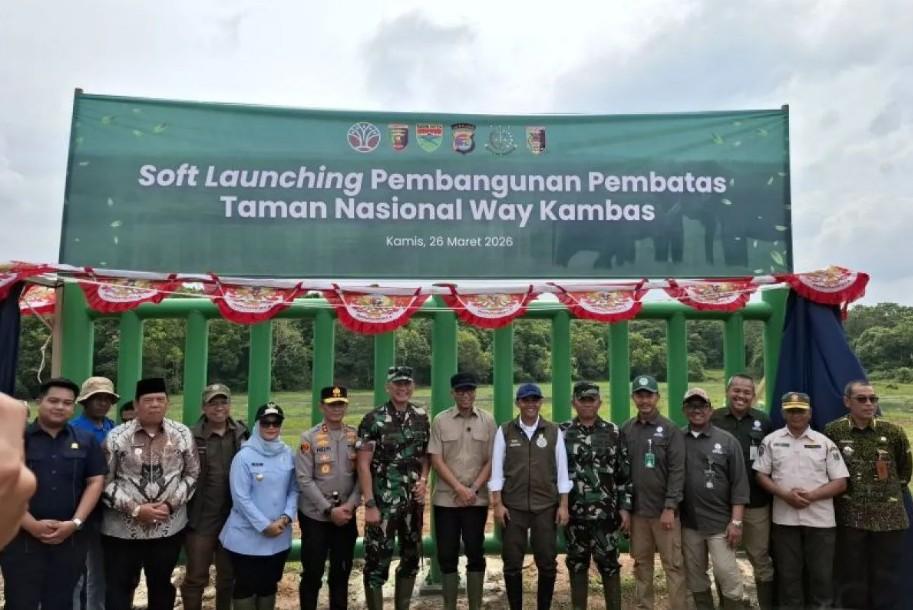 Pembangunan Barrier 138 Kilometer di Way Kambas Dimulai, Pemerintah Targetkan Akhiri Konflik Gajah dan Warga