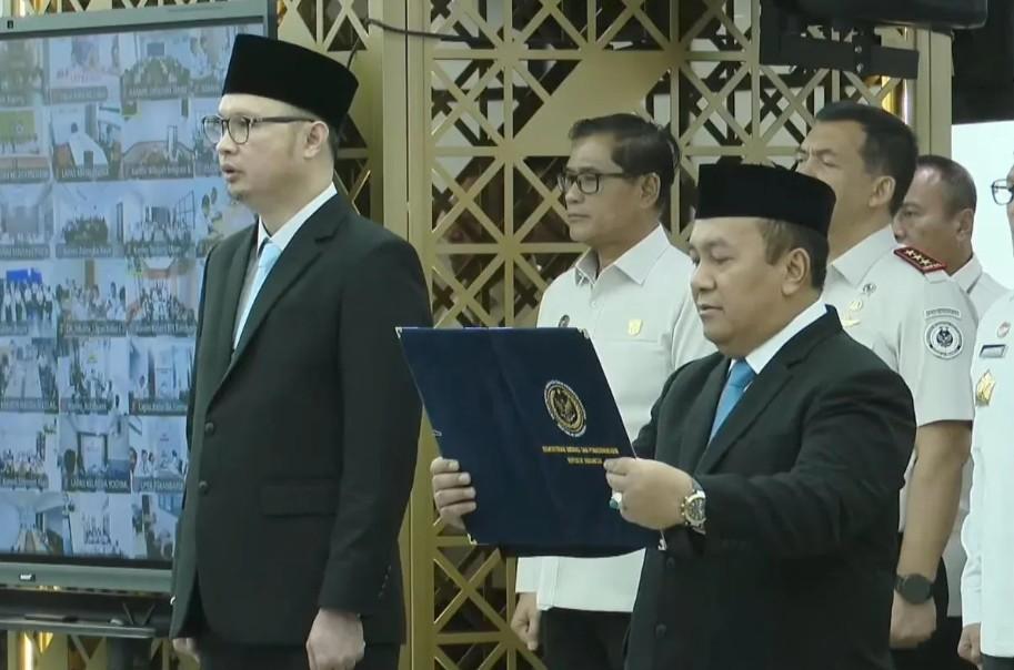 Agus Andrianto Resmi Lantik Hendarsam Marantoko sebagai Dirjen Imigrasi, Tekankan Tanggung Jawab dan Profesionalisme