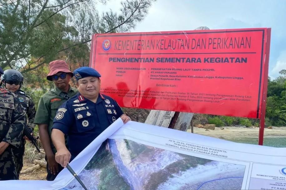 KKP Hentikan Reklamasi Ilegal PT Harap Panjang di Pulau Lingga karena Tak Kantongi Izin Resmi