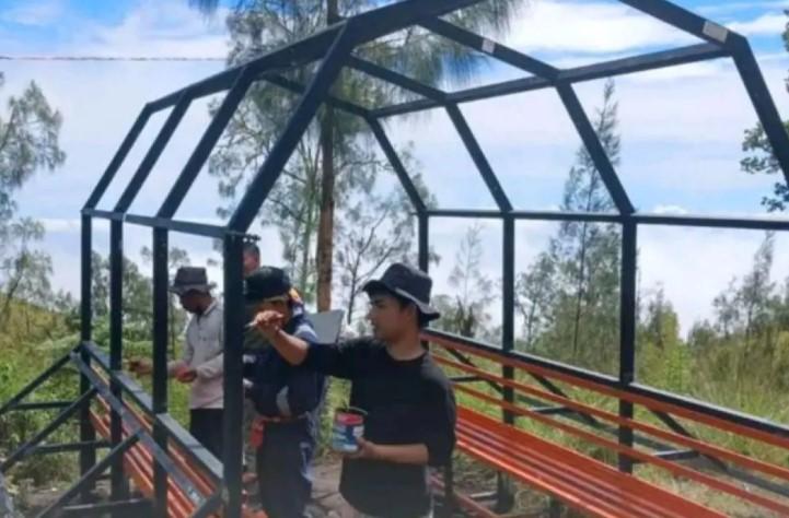 Balai TNGR Bangun Rest Shelter di Jalur Pendakian Gunung Rinjani untuk Tingkatkan Layanan Wisata