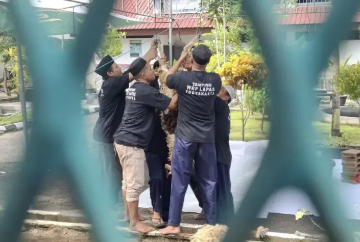Lapas Wirogunan Yogyakarta Rayakan Idul Adha Bersama Warga Binaan dengan Kurban dan Hiburan Musik