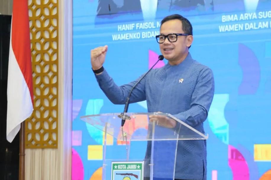 Wamendagri Bima Arya Apresiasi Soliditas Pemimpin Daerah dan Inovasi Pemerintah di Jambi