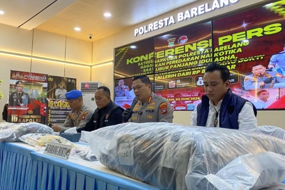 Polresta Barelang Gagalkan Peredaran Narkotika Rp8,2 Miliar Saat Libur Idul Adha, 12 Tersangka Diamankan