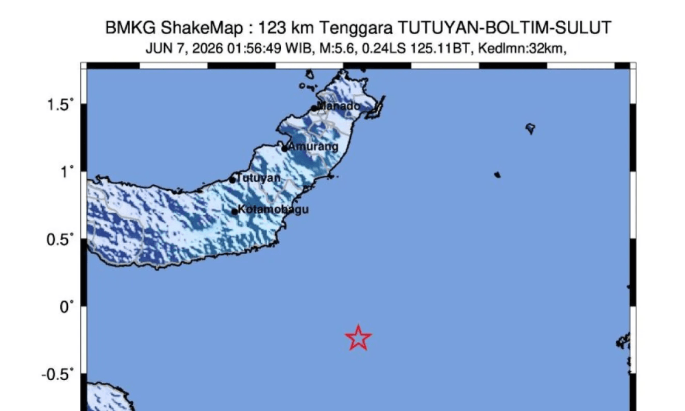 Gempa Magnitudo 5,7 Guncang Bolaang Mongondow Timur, BMKG Pastikan Tidak Berpotensi Tsunami