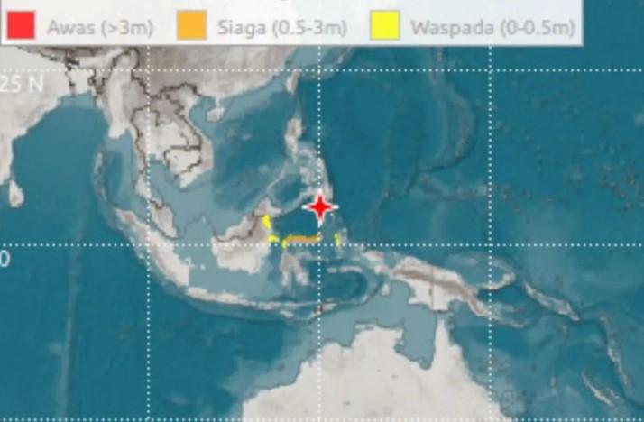 BMKG Akhiri Peringatan Dini Tsunami Setelah Gempa M 7,7 di Laut Sulawesi