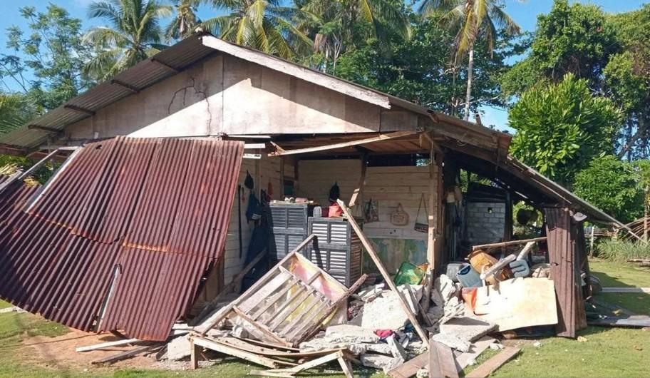 Gempa M7,7 Filipina Berdampak ke Sangihe, Dua Rumah Rusak dan Tiga Warga Luka Ringan