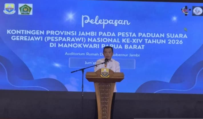 Gubernur Al Haris Lepas 83 Kontingen Jambi untuk Berlaga di Pesparawi Nasional XIV Manokwari