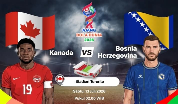 Kanada dan Bosnia-Herzegovina Umumkan Susunan Pemain untuk Laga Grup B Piala Dunia 2026