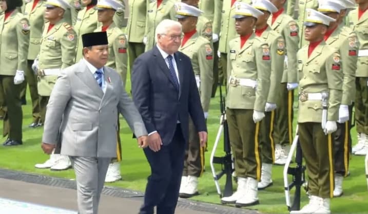 Presiden Prabowo Sambut Presiden Jerman Frank-Walter Steinmeier dengan Upacara Kenegaraan di Istana Merdeka