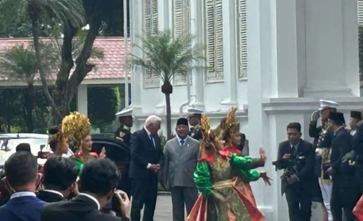 Presiden Prabowo Terima Kunjungan Presiden Jerman Frank-Walter Steinmeier di Istana Merdeka