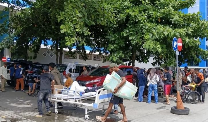 Pasien RS Anuntaloko Parigi Dievakuasi Setelah Gempa Magnitudo 6,7 Mengguncang Sulawesi Tengah