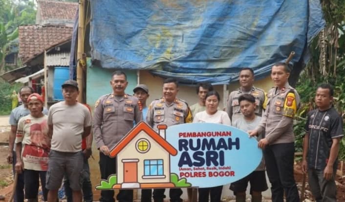 Polres Bogor Bangun Delapan Rumah Warga dari Dana Swadaya Anggota Sambut Hari Bhayangkara