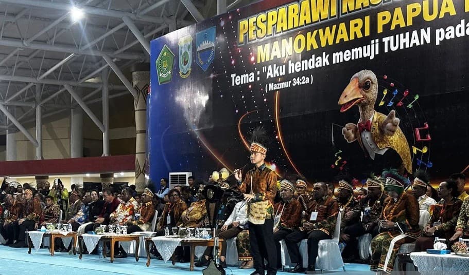 Gibran Tekankan Perdamaian dan Persaudaraan sebagai Fondasi Pembangunan Saat Buka Pesparawi Nasional XIV di Papua Barat