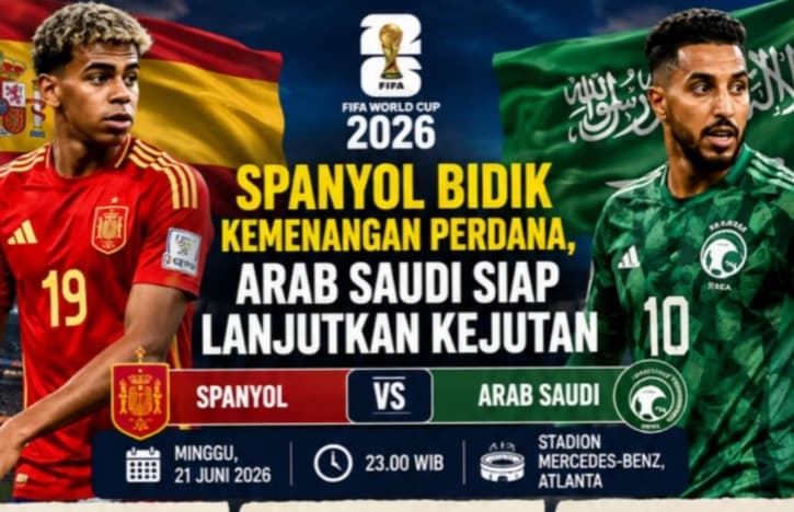 Spanyol Bidik Kemenangan Perdana saat Hadapi Arab Saudi di Laga Krusial Grup H Piala Dunia 2026