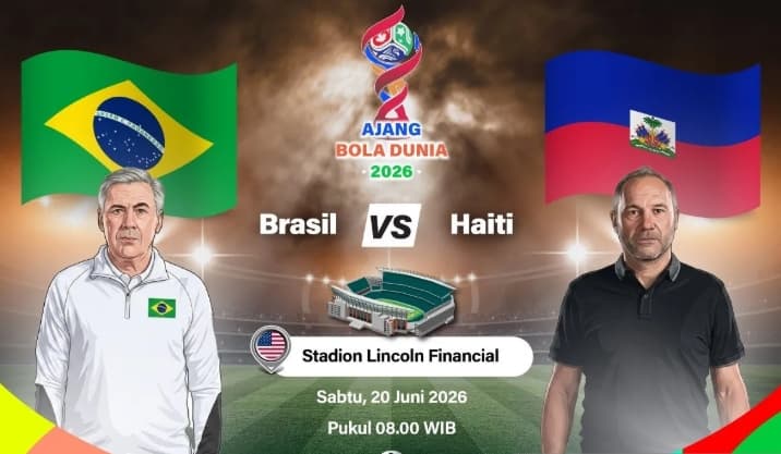 Neymar Masih Absen, Brasil Andalkan Vinicius Junior Saat Hadapi Haiti di Piala Dunia 2026