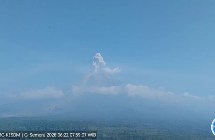 Gunung Semeru Erupsi, Kolom Abu Mencapai 1.000 Meter di Atas Puncak