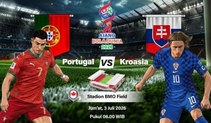 Portugal Tantang Kroasia di 32 Besar Piala Dunia 2026, Ronaldo dan Modric Berebut Tiket ke 16 Besar