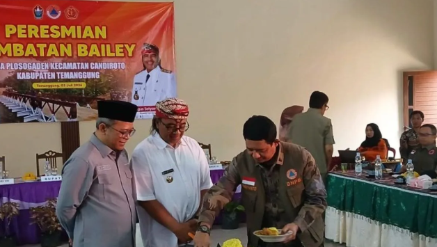 Jembatan Bailey Temanggung Diresmikan BNPB, Akses Warga Plosogaden Kembali Pulih Pascabencana