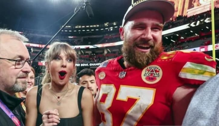Hugh Grant dan Anna Eberstein Hadiri Pernikahan Taylor Swift dan Travis Kelce di New York
