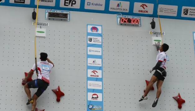 Raharjati Nursamsa Raih Medali Perunggu Speed Putra di World Climbing Series Krakow 2026