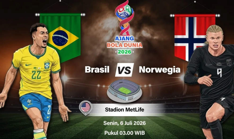 Brasil Berburu Kemenangan Perdana atas Norwegia pada Babak 16 Besar Piala Dunia 2026