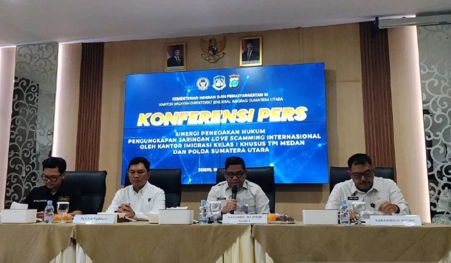 Imigrasi Medan dan Polda Sumut Bongkar Sindikat Love Scamming Lintas Negara, Tujuh WNA dan 31 WNI Diamankan