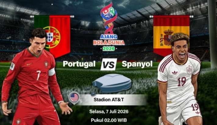 Cristiano Ronaldo Bidik Perempat Final saat Portugal Hadapi Spanyol di Derbi Iberia Piala Dunia 2026