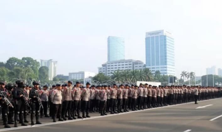 Sebanyak 413 Personel Gabungan Disiagakan Amankan Dua Aksi Unjuk Rasa di Jakarta Pusat