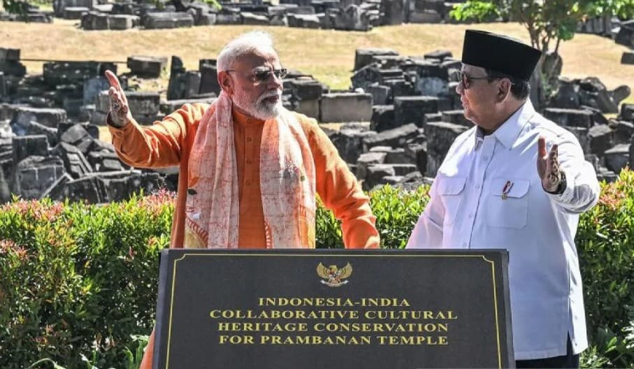 Presiden Prabowo dan PM Narendra Modi Resmikan Kolaborasi Indonesia–India untuk Konservasi Candi Prambanan