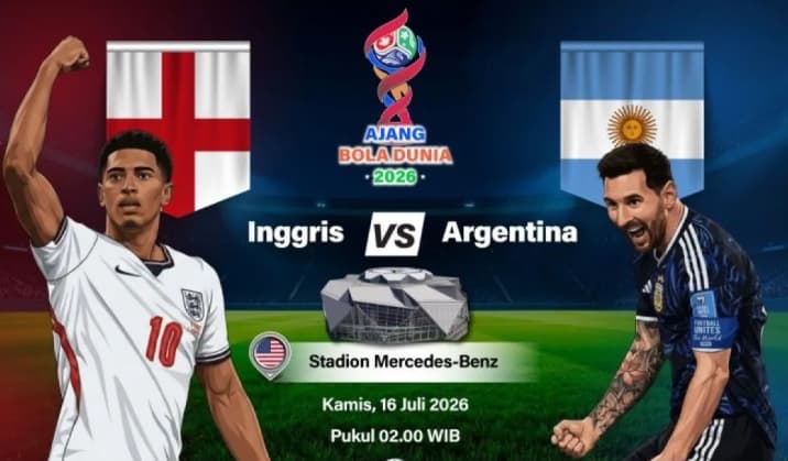 Inggris dan Argentina Berebut Tiket Final Piala Dunia 2026 dalam Duel Klasik di Atlanta
