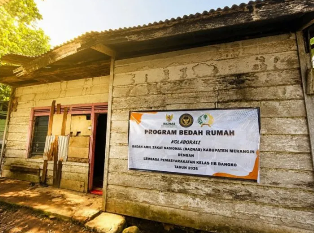 Kemenimipas dan Baznas Berkolaborasi Bedah Rumah Libatkan Warga Binaan di Merangin