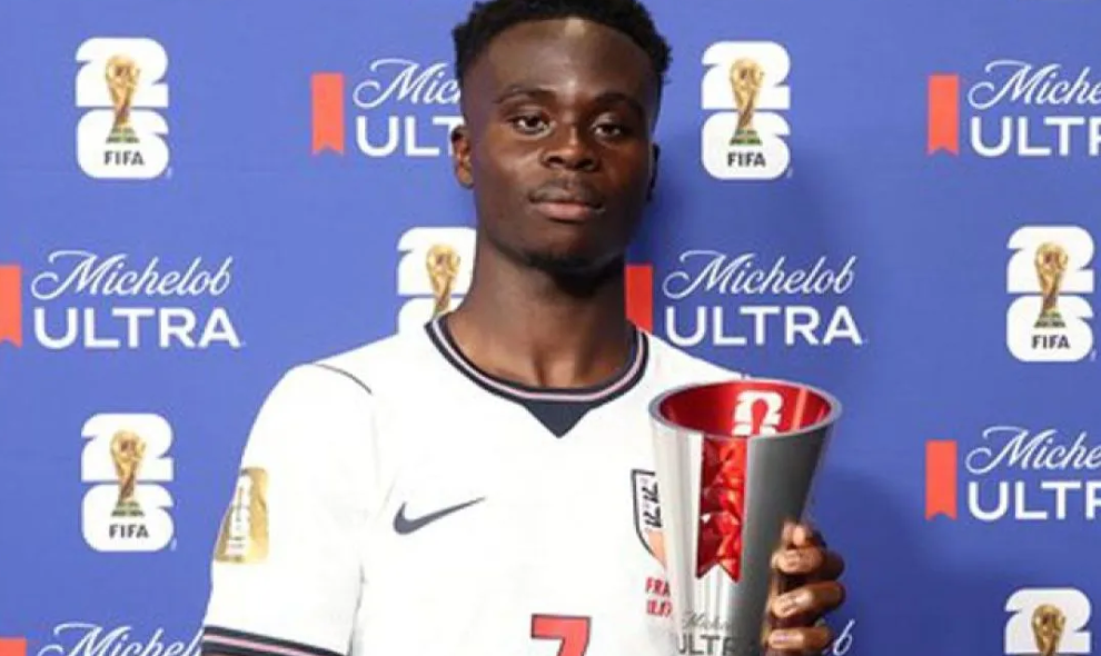 Bukayo Saka Bangga Masuk Daftar Elite Pencetak Hattrick Timnas Inggris di Piala Dunia