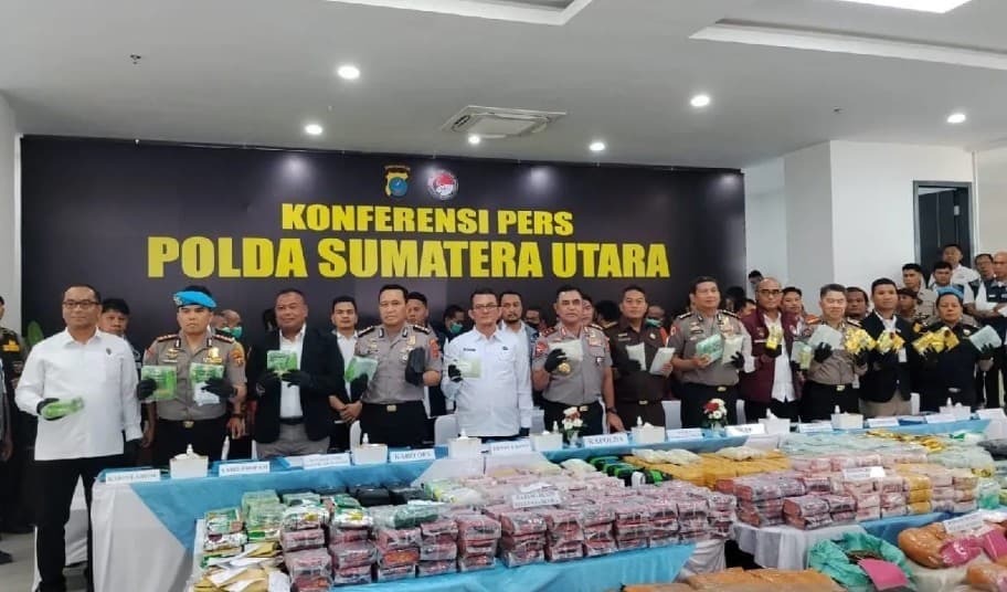 Polda Sumut Menangani 3.865 Kasus Narkotika dalam Enam Bulan, Ribuan Tersangka Diamankan