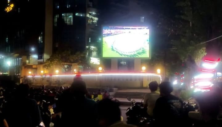 Nobar Final Piala Dunia di Polres Metro Jakarta Pusat Pererat Silaturahmi Polisi dan Warga