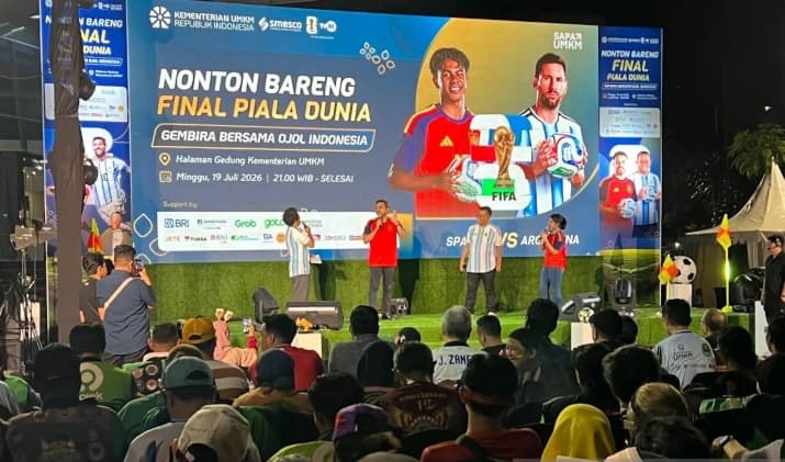 Menteri UMKM Fasilitasi Ribuan Pengemudi Ojol Nobar Final Piala Dunia 2026 untuk Perkuat Silaturahmi