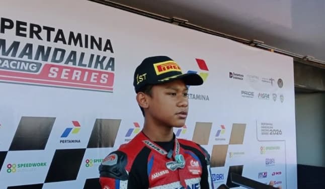 Pembalap NTB Muhammad Gibran Menangi Race Pertama MRS 2026 di Sirkuit Mandalika