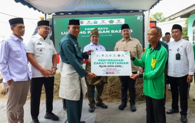 Petani Mustahik Binaan Baznas di Sumut Kini Mampu Tunaikan Zakat Usai Panen Raya 150 Ton Padi