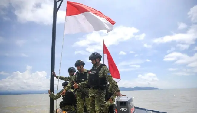 Korps Marinir TNI AL Perkuat Pengamanan Perbatasan dan Kedaulatan Negara di Pulau Sebatik