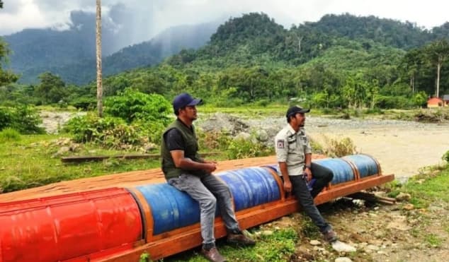 Aceh Barat Siagakan Rakit Darurat untuk Jaga Akses Warga dan Pelajar KAT Sikundo Pascabanjir Bandang
