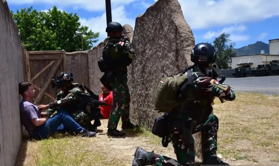 Marinir TNI AL Tuntaskan Simulasi Pertahankan Desa dalam Latihan Puncak RIMPAC 2026 di Hawaii