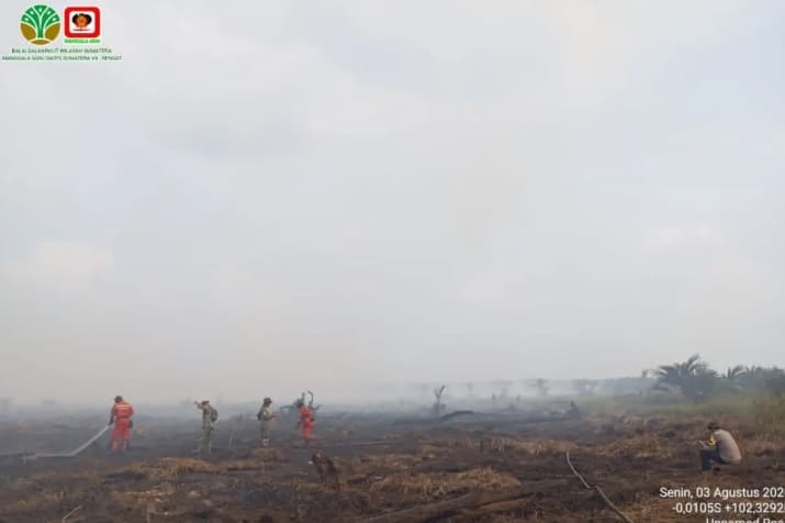 Manggala Agni Terkendala Air, Pemadaman Karhutla di Empat Lokasi Riau Diperkuat Pasukan Tambahan