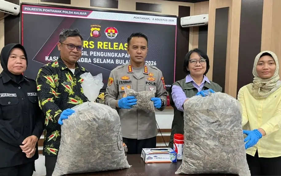 Polisi Ungkap Dugaan Perdagangan Ilegal Sisik Trenggiling di Pontianak, Dua Tersangka Ditetapkan