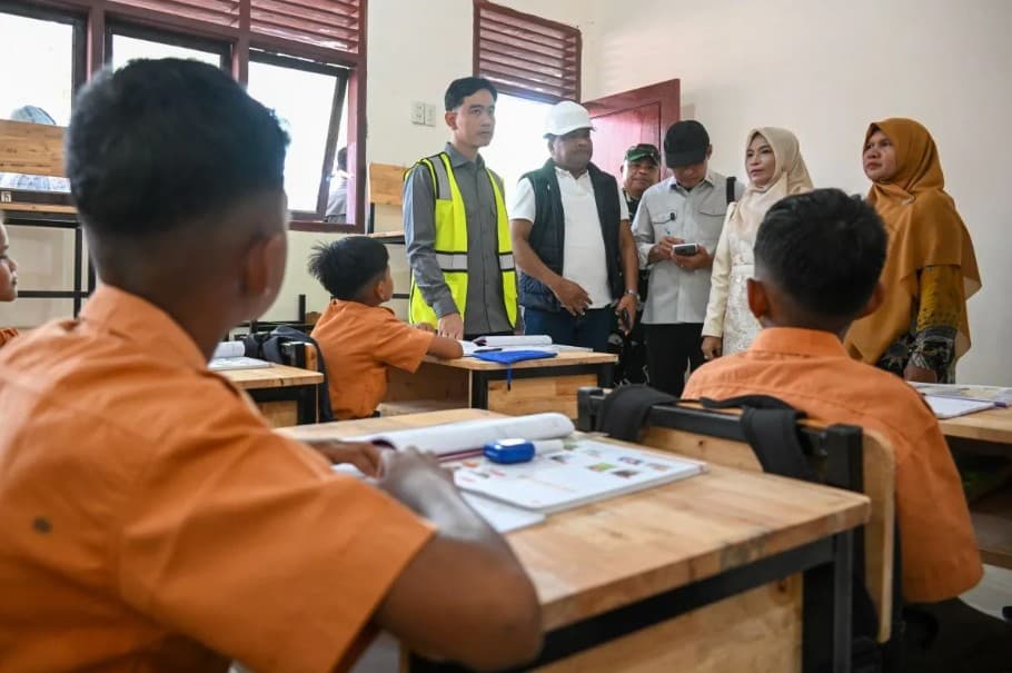 Wapres Gibran Meninjau Renovasi SD Negeri 7 Jangka di Bireuen yang Sudah Mencapai 86 Persen Pascabanjir Lumpur