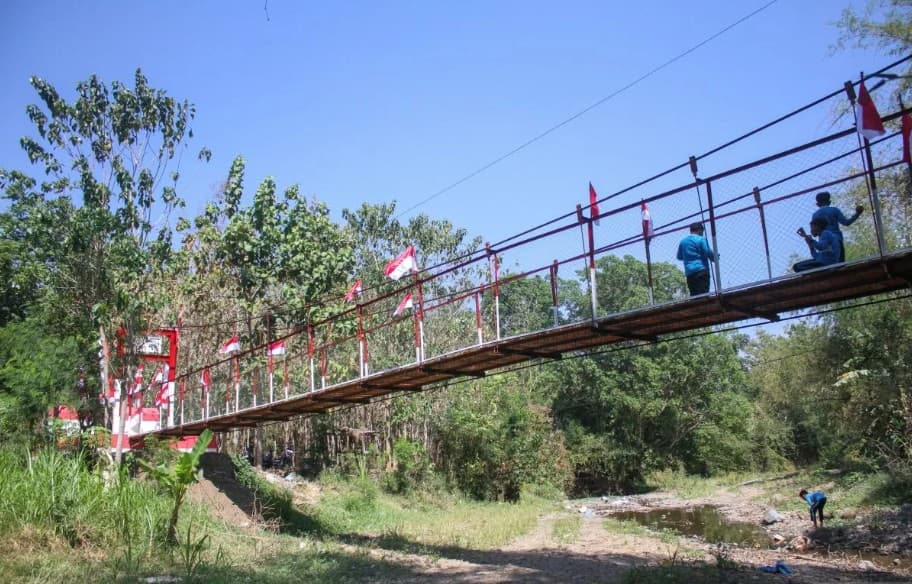 10 Jembatan Merah Putih Garuda di Situbondo Rampung dan Mulai Layani Aktivitas Warga