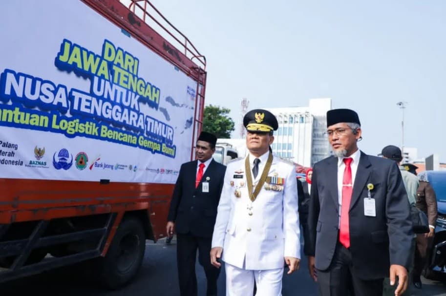 Pemprov Jawa Tengah Kirim Ribuan Paket Bantuan dan 16 Personel untuk Korban Gempa NTT