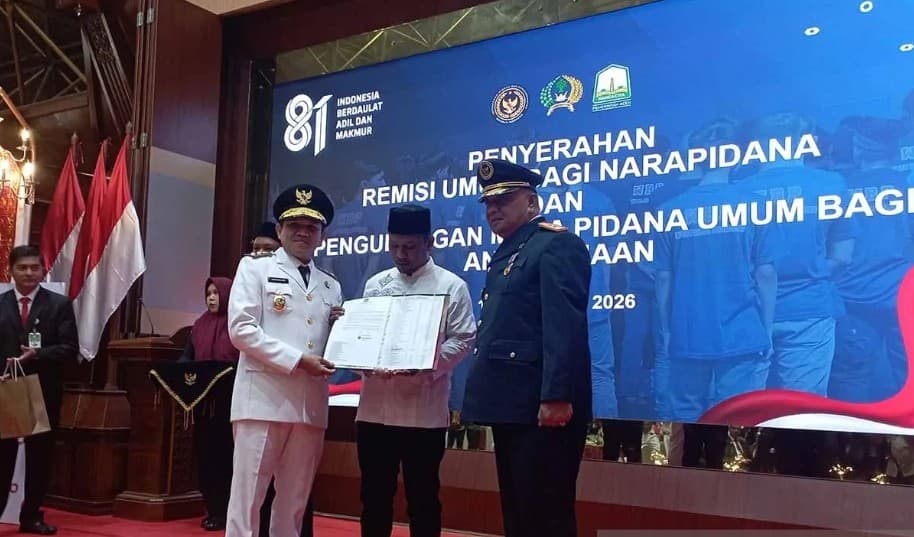 4.833 Warga Binaan di Aceh Terima Remisi HUT Ke-81 RI, 25 Orang Langsung Bebas