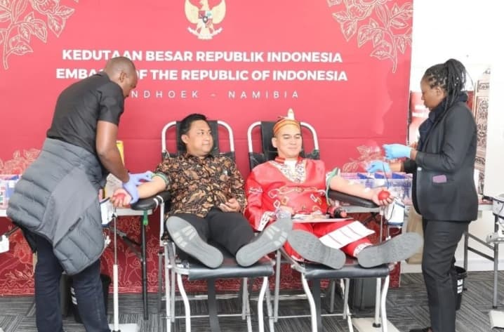 KBRI Windhoek Gelar Donor Darah, HUT ke-81 RI Perkuat Kepedulian Sosial di Namibia