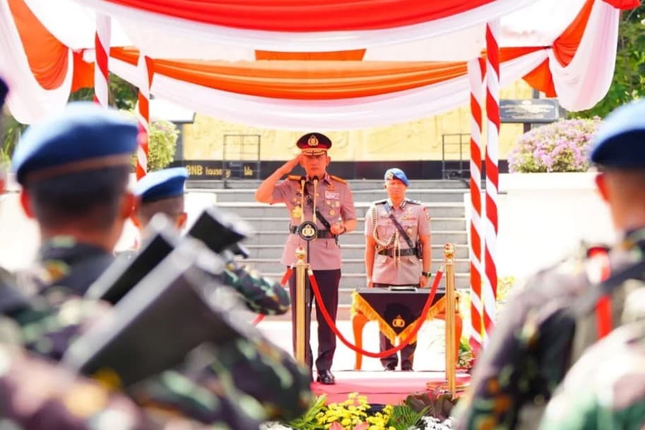 Kapolri Pimpin Hari Juang Polri 2026, Kobarkan Semangat Perjuangan Polisi Istimewa Surabaya