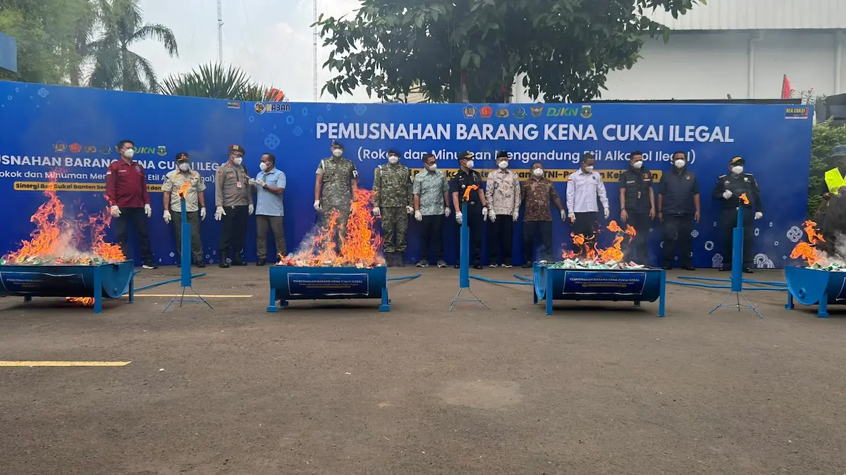 Bea Cukai Banten Pakai Metode Co-Processing Musnahkan BKC Ilegal Senilai Rp62 Miliar
