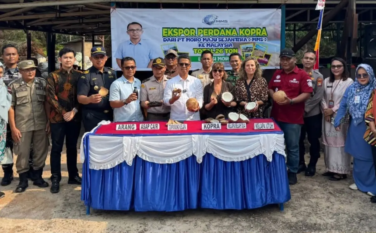 PT MMS Mengekspor Perdana 26 Ton Kopra Karimun ke Malaysia, Bea Cukai Beri Asistensi Penuh